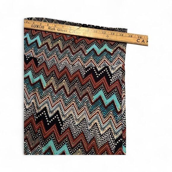 HOT KISS Strapless Sundress Size S/M Fall Colours Zig Zag Tribal Pattern Stretch - Picture 5 of 9